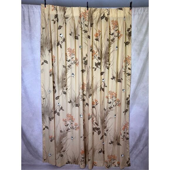 Vintage Curtain Set 1970s MCM - Picture 1 of 9